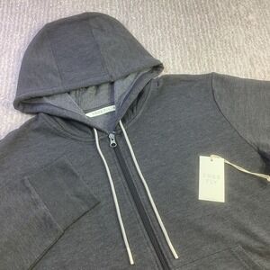 Free Fly Womens Heather Black Bamboo Lightweight Fleece Zip Hoodie Jacket XL NWT